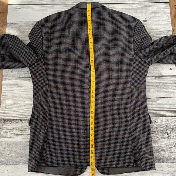 Vintage Union Made Oscar De La Renta Houndstooth Wool Blazer Sport Coat - Picture 14 of 16
